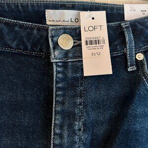 High Rise Kick Crop Jeans Dark rinse